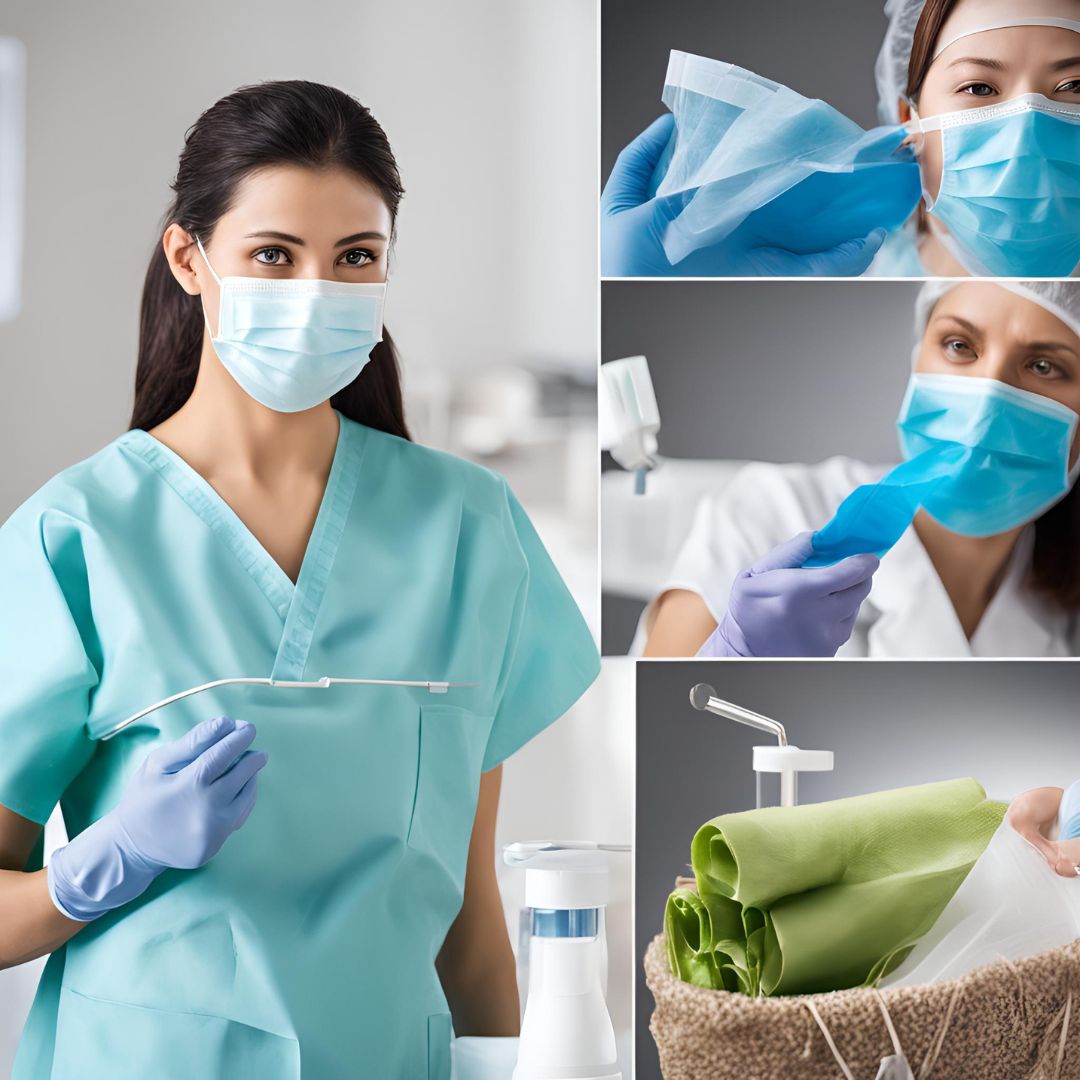 Medical gowns and PPE kits showcasing the use of nonwoven textiles.